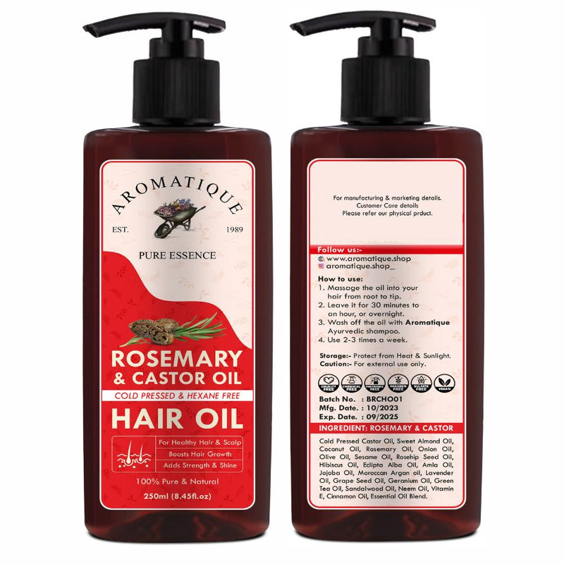 Rosemary & Castor Oil for Hair Growth
