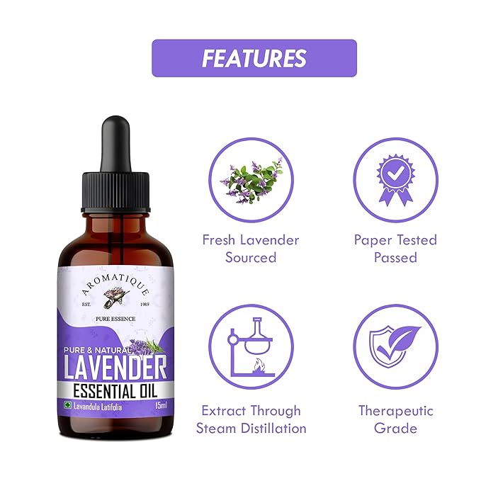 Lavender Essential Oil For Hair & Skin - Pure & Natural