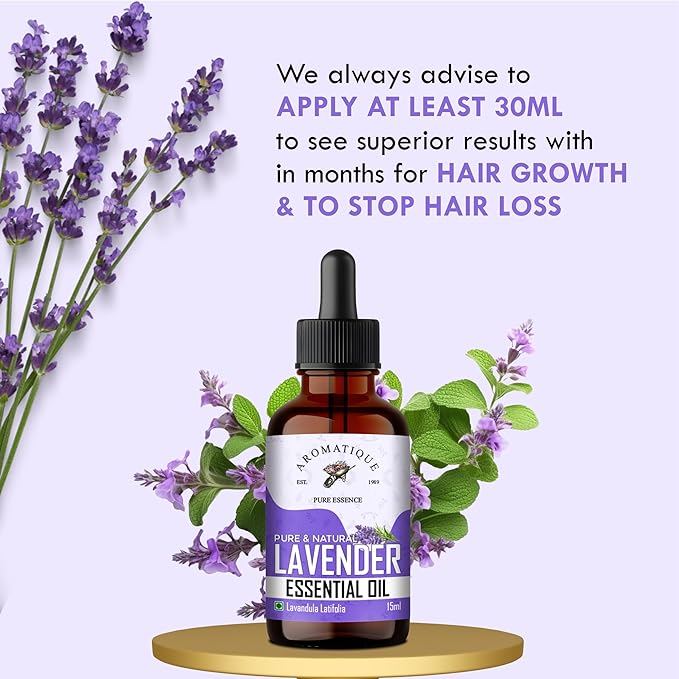 Lavender Essential Oil For Hair & Skin - Pure & Natural