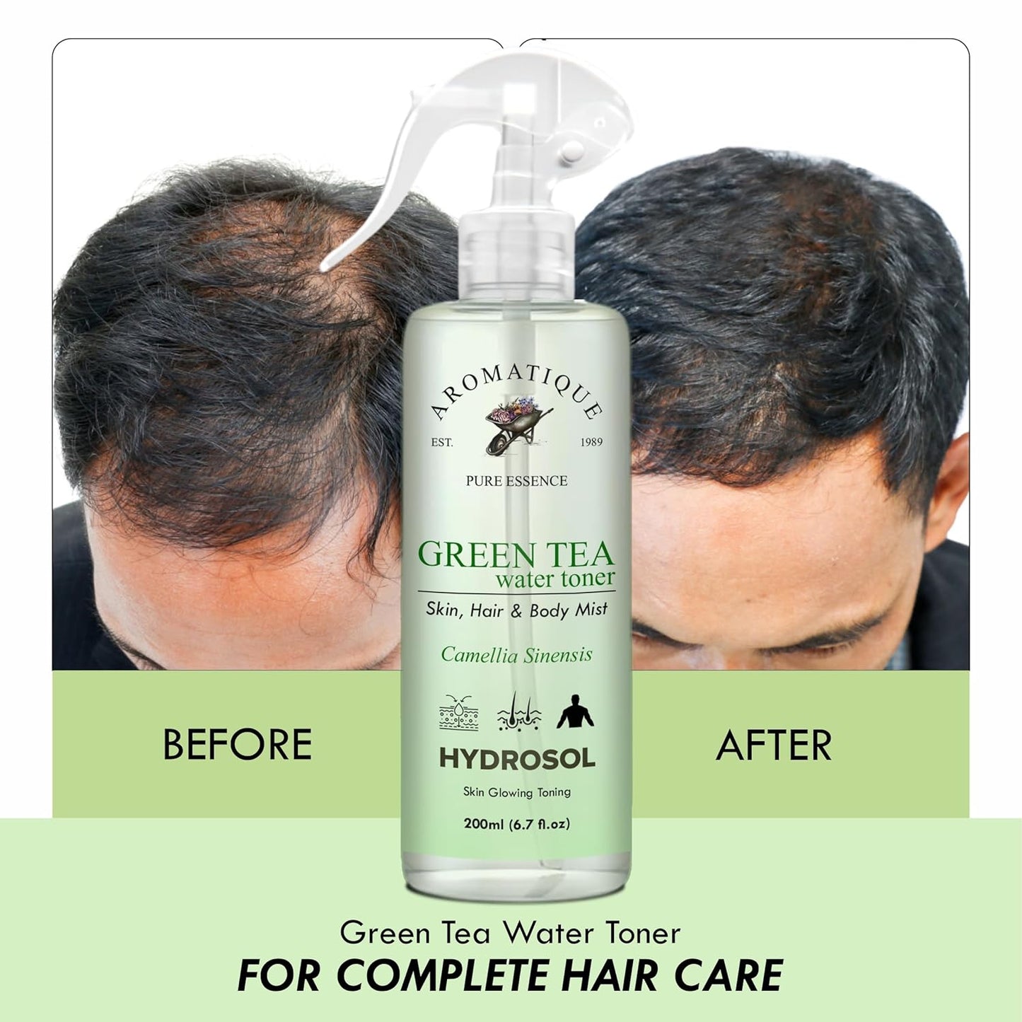 Green Tea Water Toner for Skin & Hair