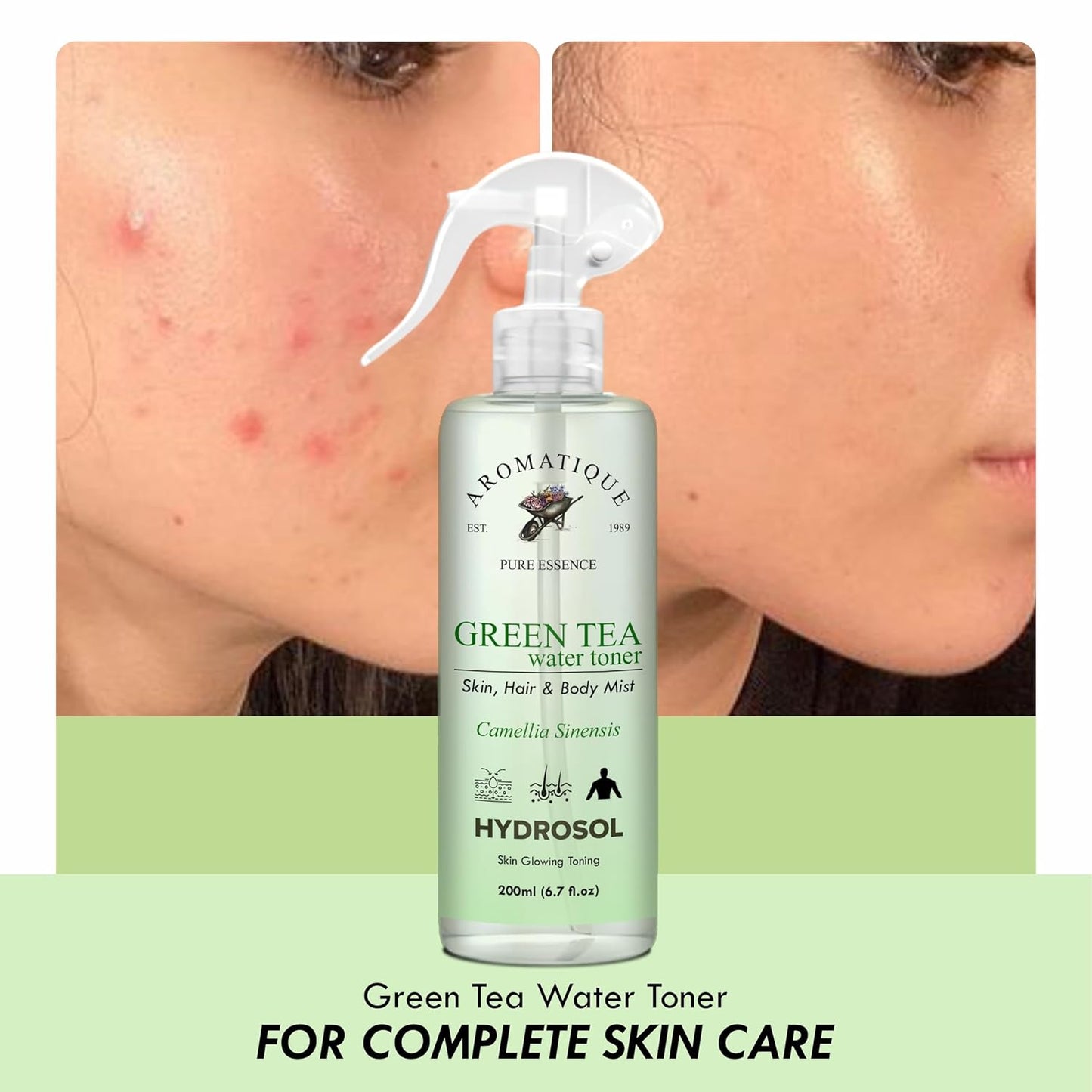 Green Tea Water Toner for Skin & Hair