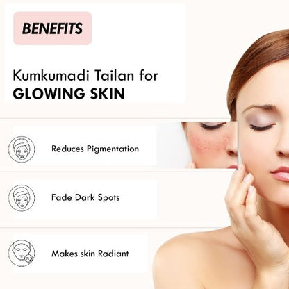 Kumkumadi Tailam For Scars, Blemishes, wrinkles, Finelines, acne & Skin Brightening. | 30ml