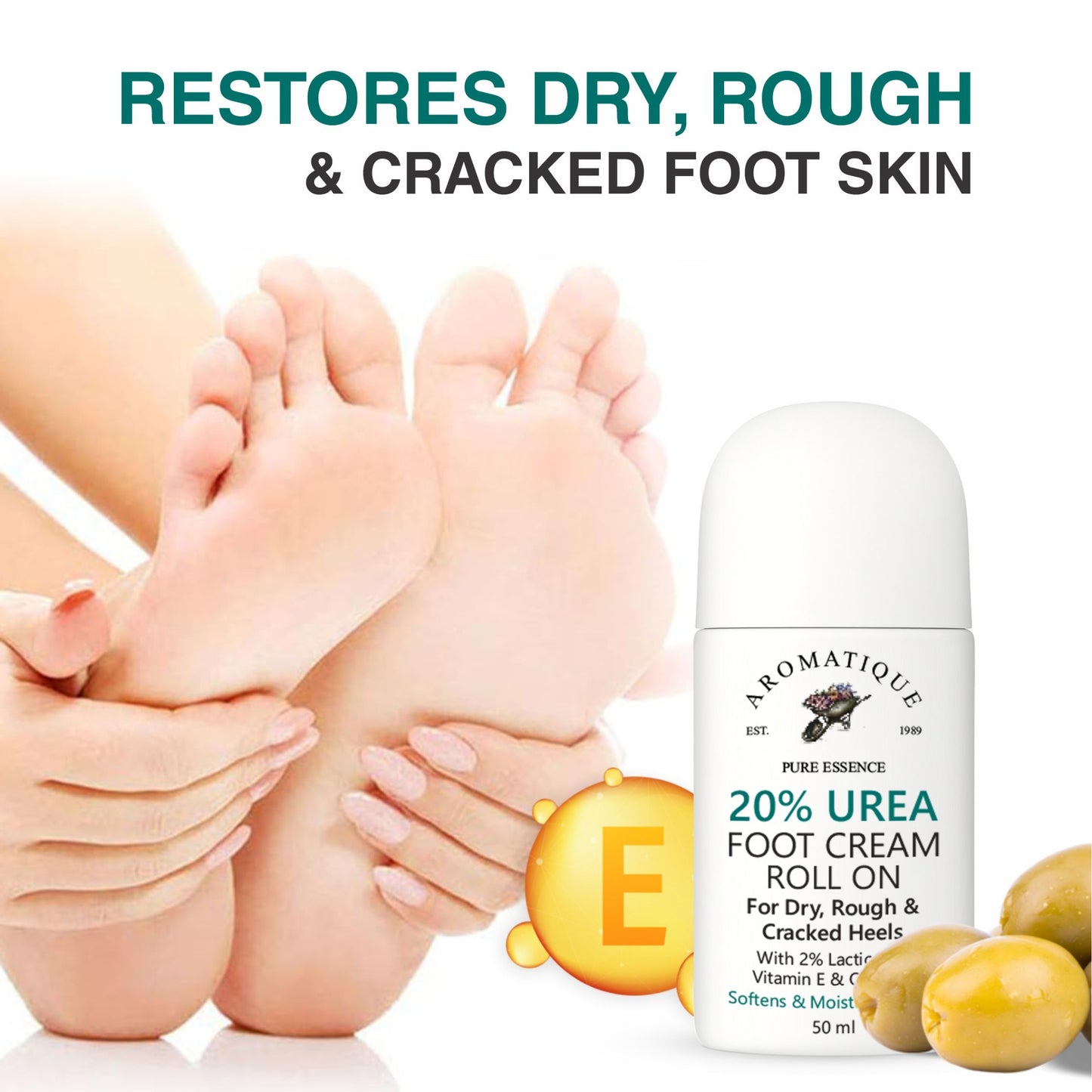 Foot Cream Roll On with 20% Urea – 50ml
