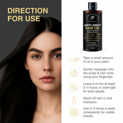 Anti Grey Hair Oil – Helps Reverse Grey Hair