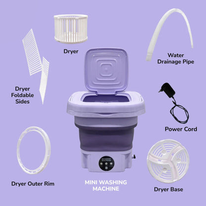 Portable Washing Machine, Foldable Washer and Dryer Combo (1 Set / Mix Color)