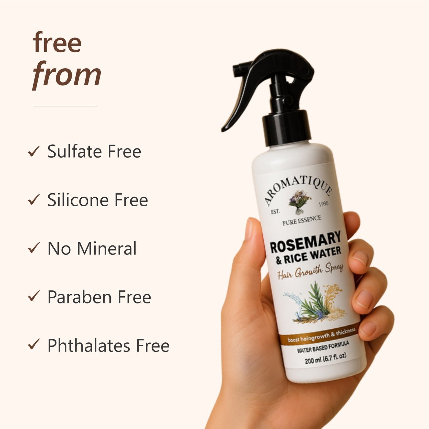 Rosemary and Rice Water Hair Spray