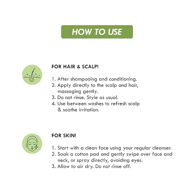 Green Tea Water Toner for Skin & Hair