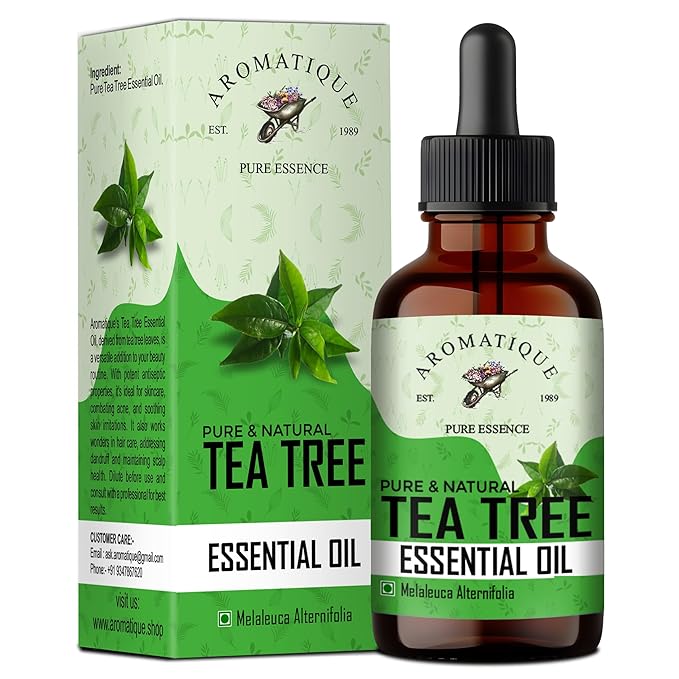 Tea Tree Oil For Face, Skin & Hair - Pure & Natural Steam Distilled